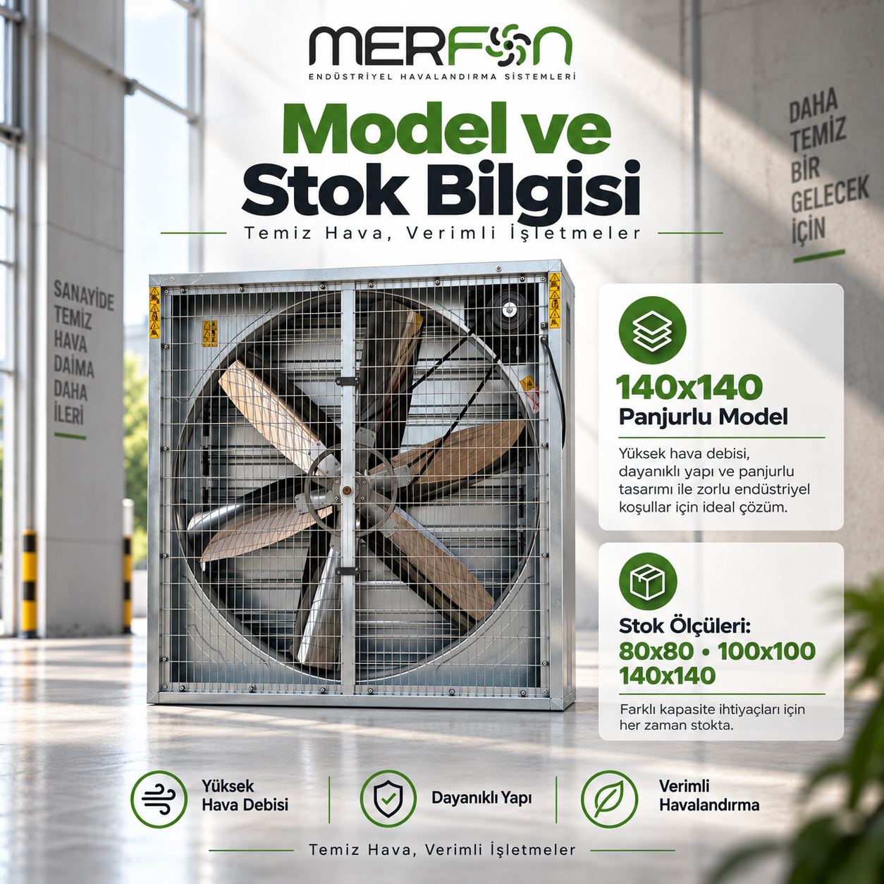 MERFAN Endustriyel Egzoz Fanı